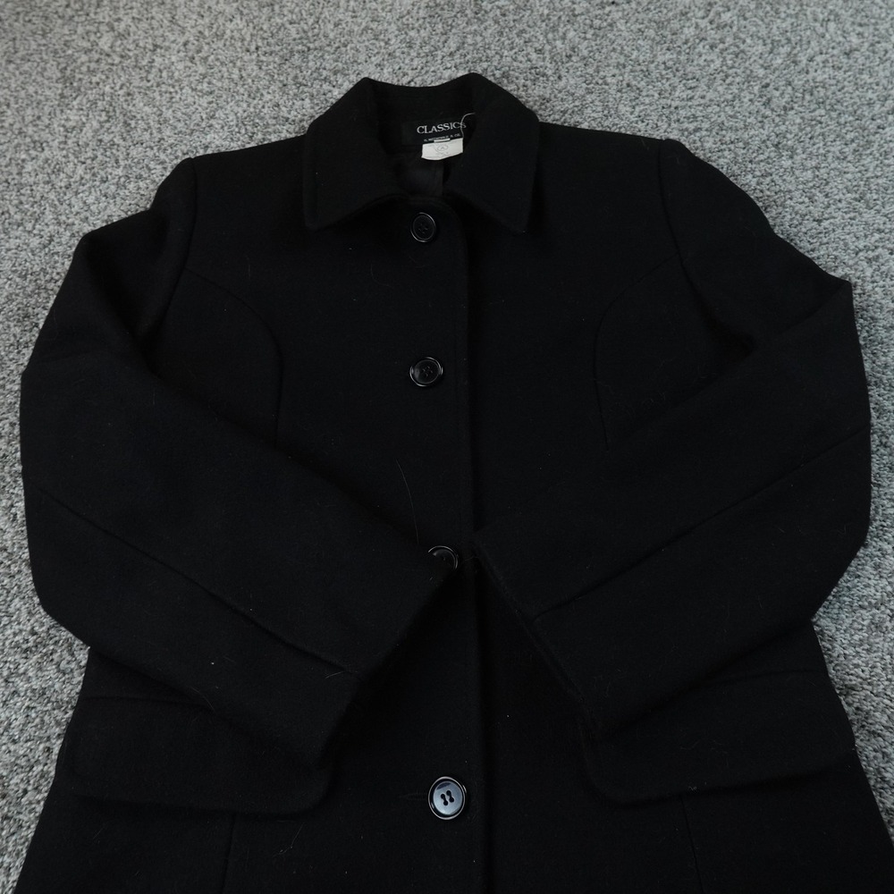 Rothschild Coat Womens 4 Black Wool Long Overcoat Dressy Winter Parka Car Coat